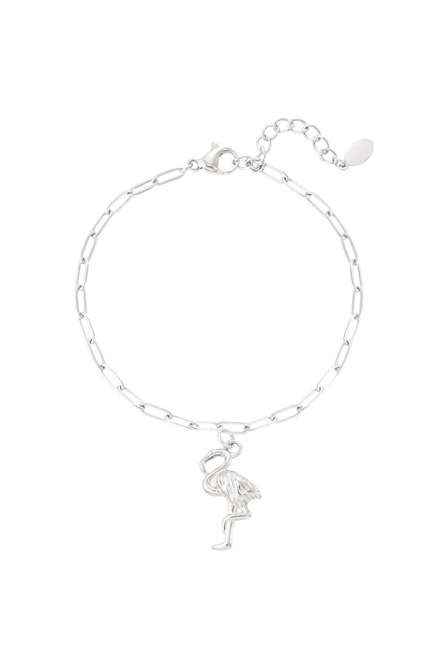 Schakelarmband bedel flamingo stainless steel LoveSieraden