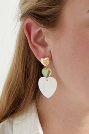 oorbellen hartje en schelp
