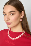 Roze hartjes oorbellen stainless steel LoveSieraden