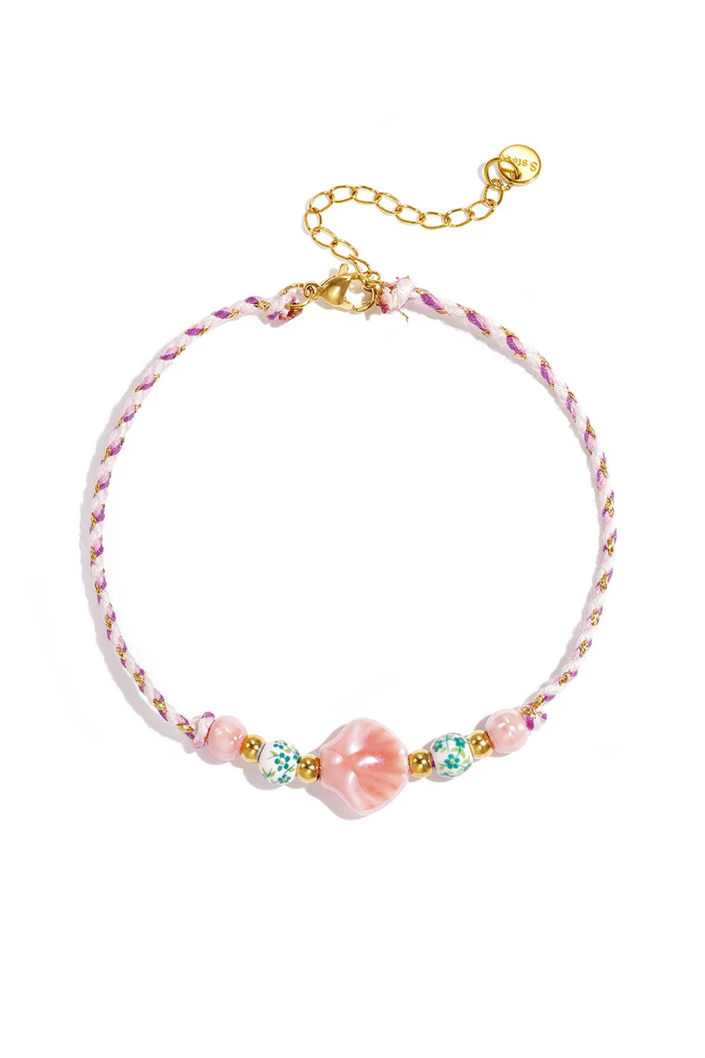 Enkelbandje vrolijk kleuren schelp LoveSieraden