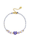 Vrolijk enkelbandje met hart kraal LoveSieraden