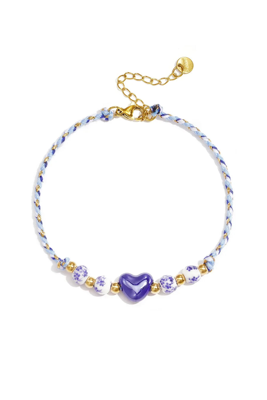 Vrolijk enkelbandje met hart kraal LoveSieraden