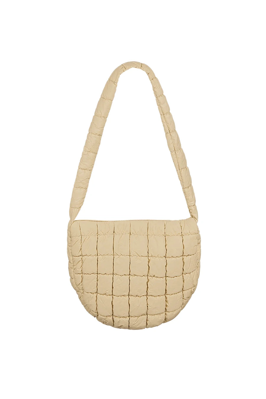 Beige puffy tas gewatteerd LoveSieraden