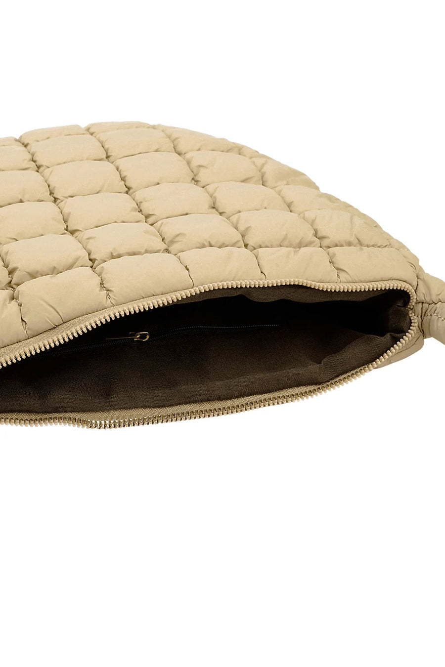 Beige puffy tas gewatteerd LoveSieraden