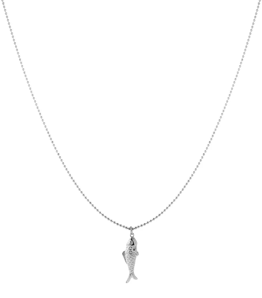 Lange ketting met hanger vis stainless steel LoveSieraden