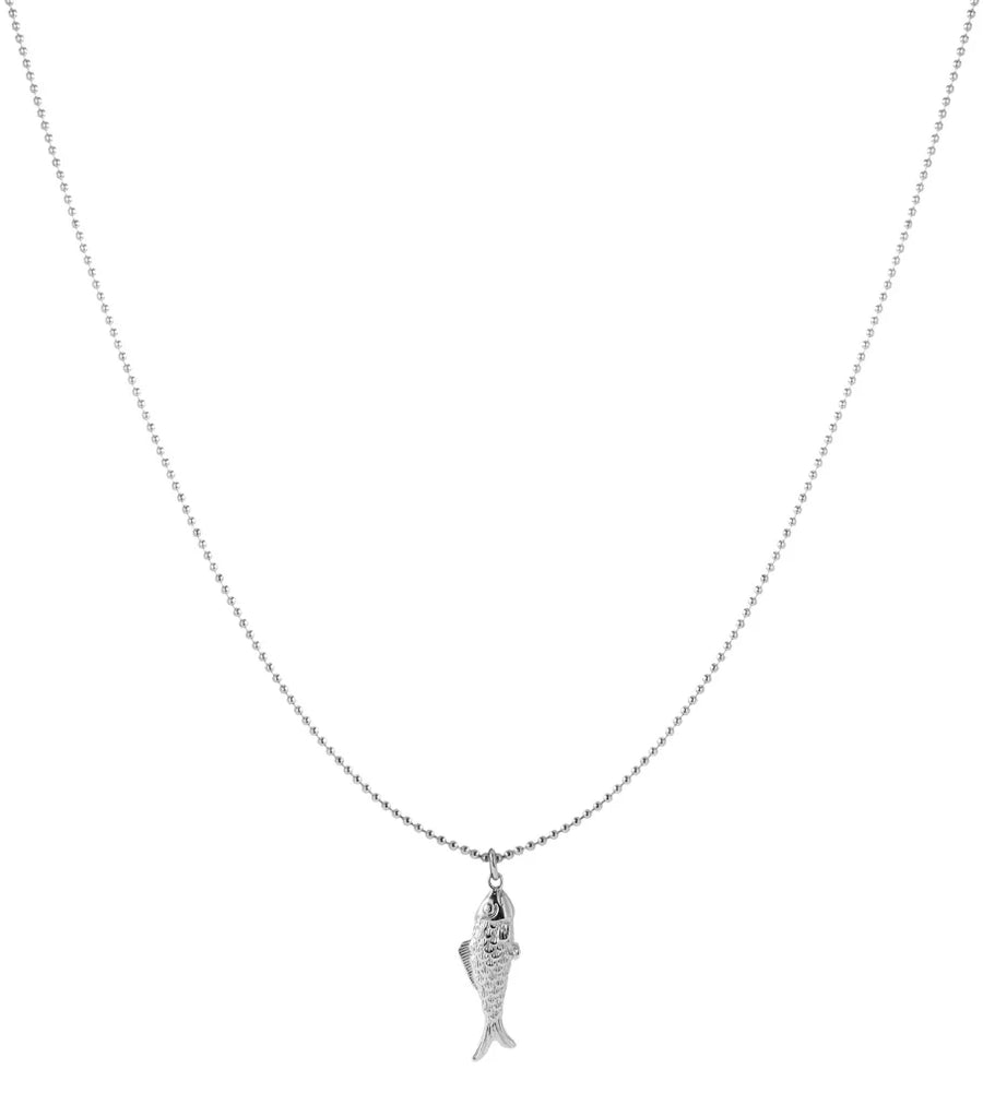 Lange ketting met hanger vis stainless steel LoveSieraden