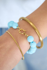 Ronde kralen armband dames stainless steel LoveSieraden