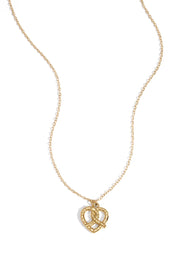 Ketting met pretzel hanger stainless steel LoveSieraden
