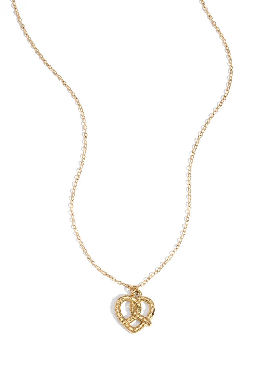 Ketting met pretzel hanger stainless steel LoveSieraden