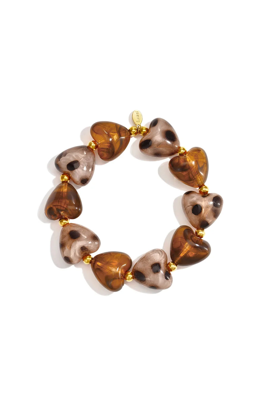 Armband met hartjes en luipaardprint LoveSieraden