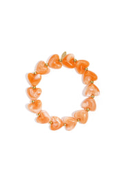 Armband kleurrijke harten en stainless steel LoveSieraden