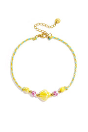 Enkelbandje vrolijk kleuren schelp LoveSieraden