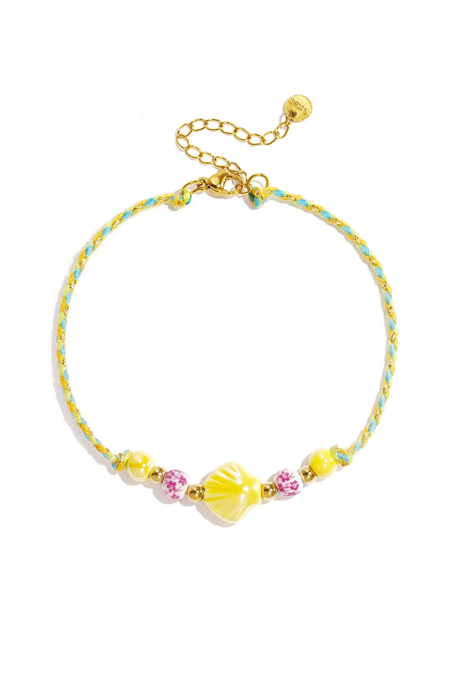 Enkelbandje vrolijk kleuren schelp LoveSieraden