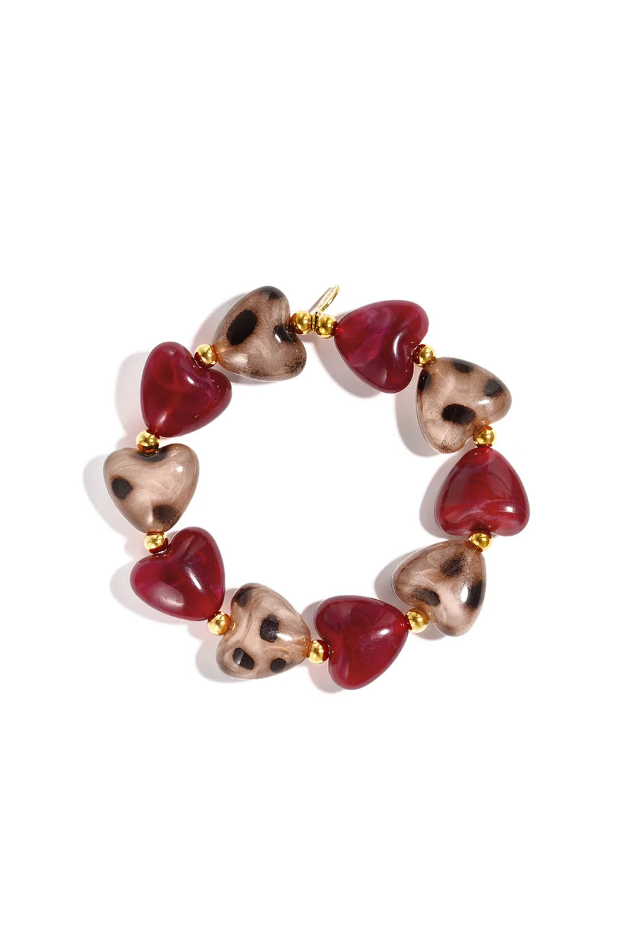 Armband met hartjes en luipaardprint LoveSieraden