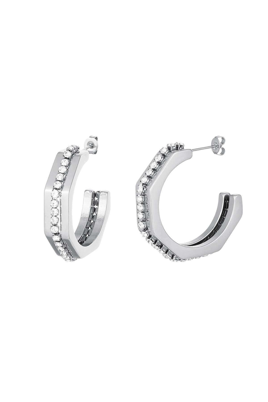 oorbellen dames zilver met steentjes
