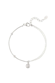 Armband bolletjes zilver stainless steel