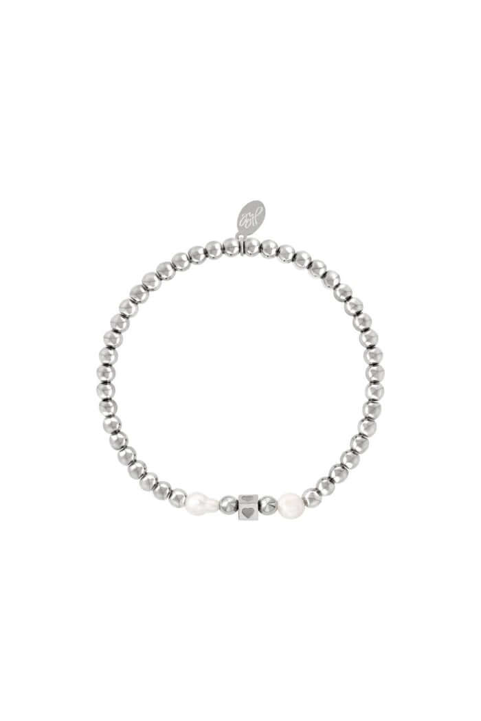 Armband dames kralen en parels stainless steel