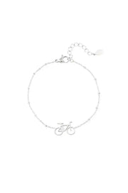 Armband fiets zilver