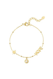 Armband hope stainless steel goud