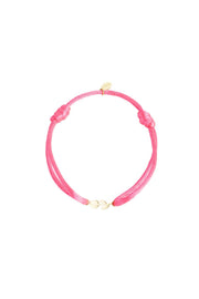 Armband satijn met tulp roze
