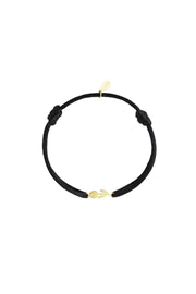 Armband satijn met tulp zwart