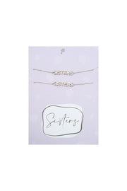 Armbanden set sisters zilverkleurig