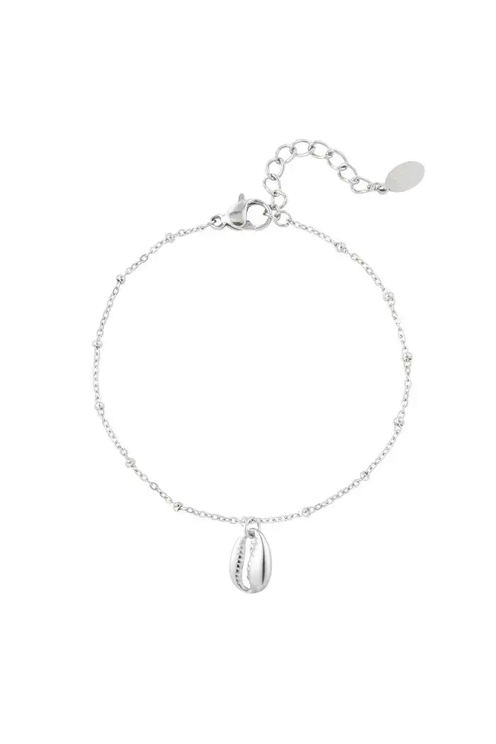 Armbandje met bedel schelp zilver