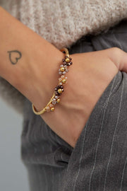 Bangle armband kleurrijke bloemen model