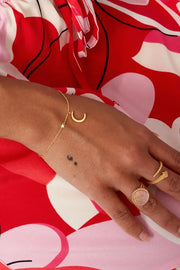 Bedelarmbandje maan en ster stainless steel model