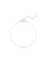 Armband met bedel tulp zilver