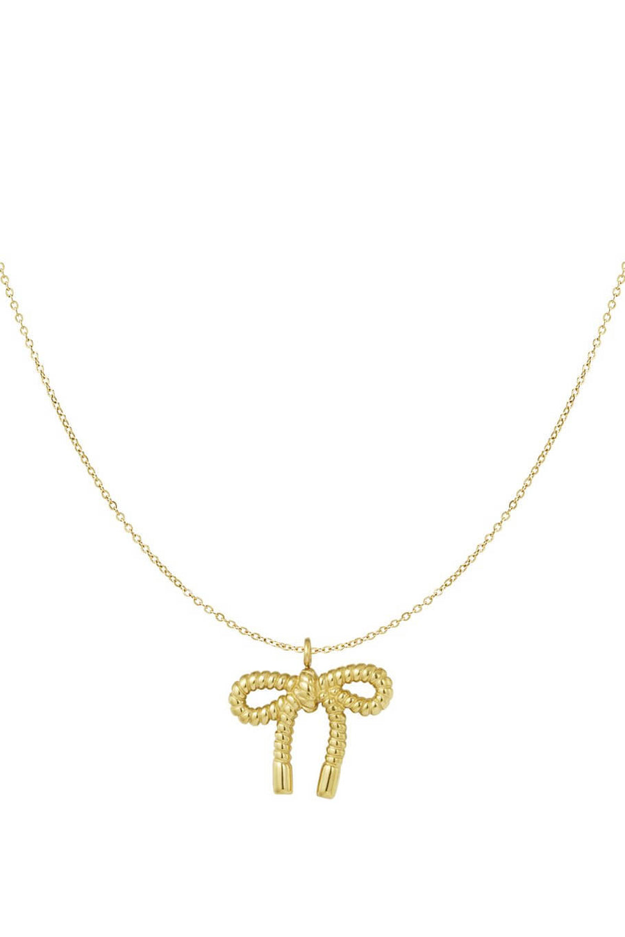 Ketting dames goud strik stainless steel