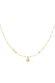 Ketting dames hope en hangers stainless steel goud