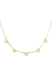 Ketting dames munten stainless steel goud