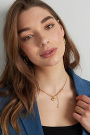 Ketting dames zilver hart en ster bedel model3