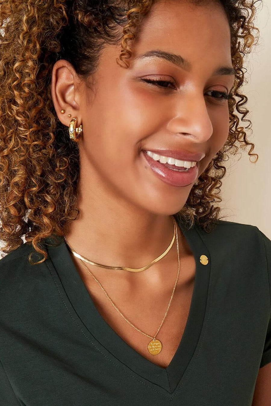 Ketting dubbel met hanger love you model