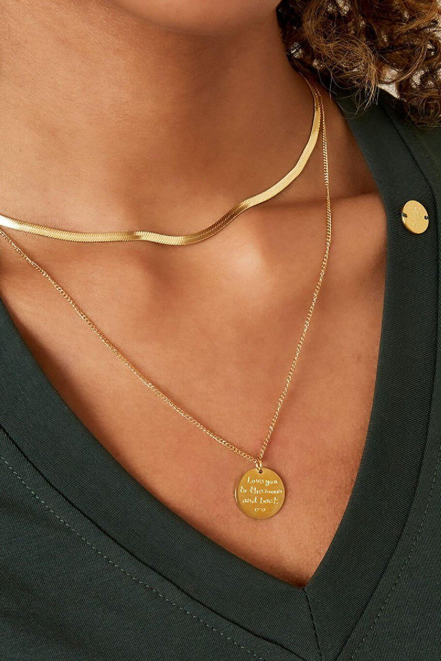 Ketting dubbel met hanger love you model1