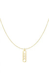 Ketting hanger chique stainless steel goud