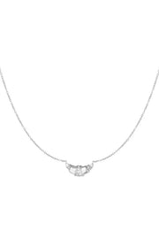 Ketting met hanger croissant zilver