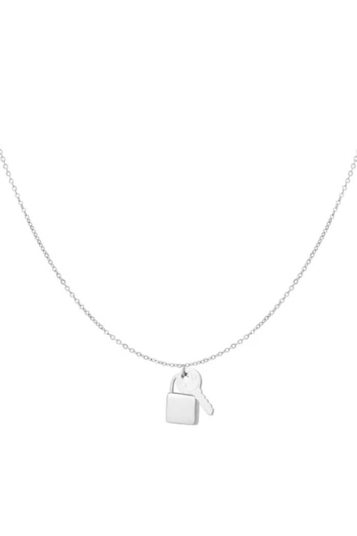 Ketting slot en sleutel stainless steel