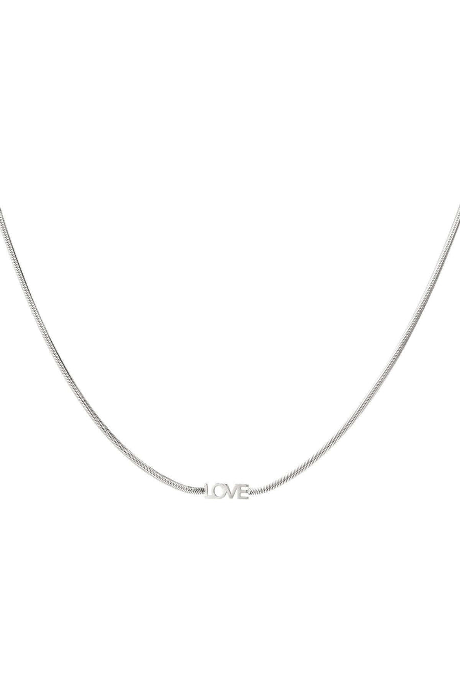Ketting zilver dames Love stainless steel