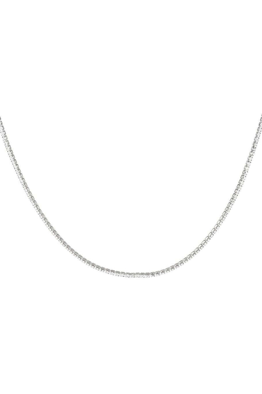 Ketting zilver zirkonia stenen