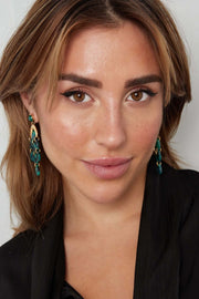 Oorbellen dames blauwe druppels model1