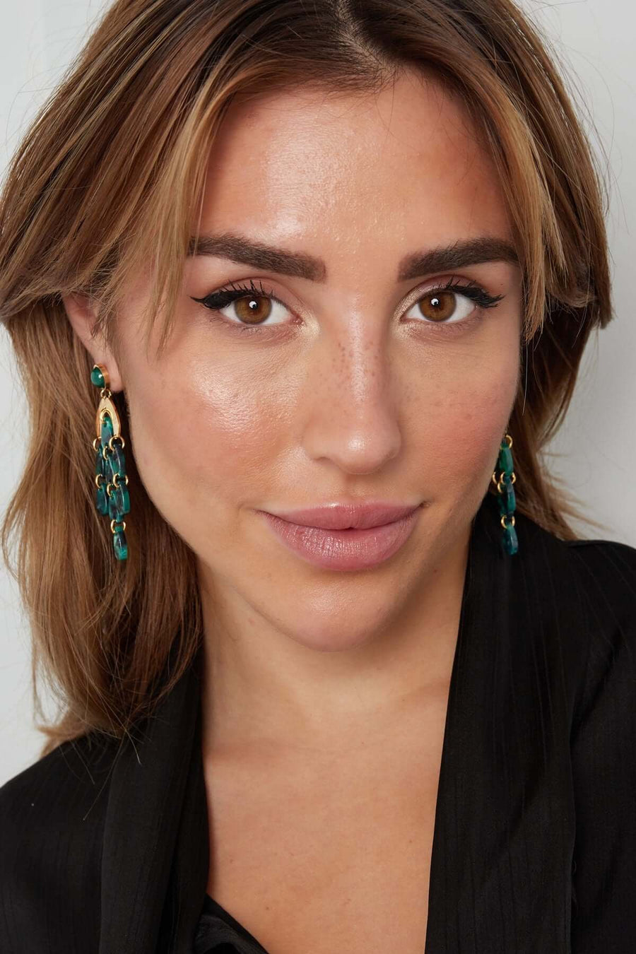 Oorbellen dames blauwe druppels model1