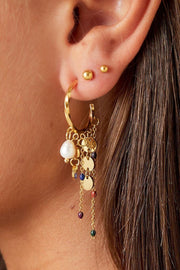 Oorbellen dames kralenfeest stainless steel model