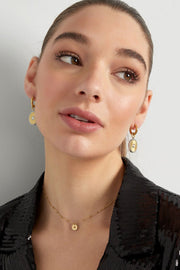 Oorbellen dames rond goud en zilver stainless steel model2