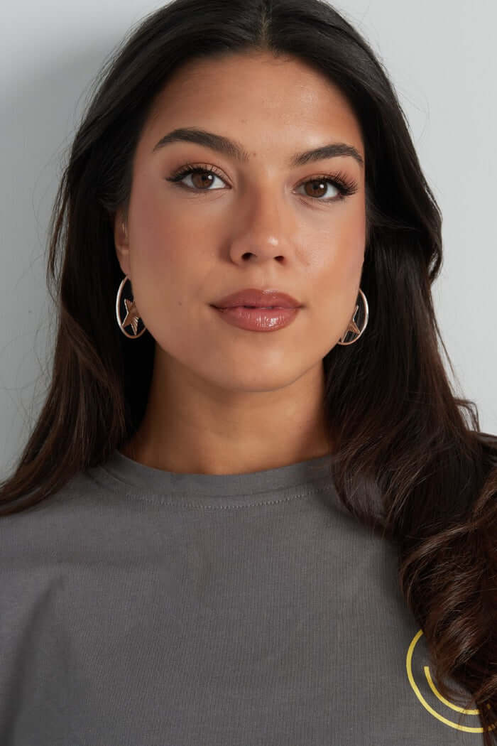 Oorbellen dames ster groot model2