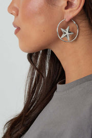 Oorbellen dames ster groot model3