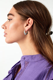 Oorbellen dames zilver barok stainless steel model1