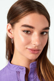 Oorbellen dames zilver barok stainless steel model3