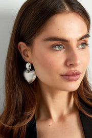 Oorbellen hart en dot statement model 3